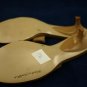 BCBG MAX AZRIA TAUPE LEATHER SLIDE SANDALS 6 B NEW