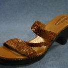 NATURALIZER BROWN WOVEN LEATHER STRAPPY SANDALS 11 M