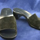 RALPH LAUREN WOMENS BLACK SUEDE SLIDE SANDALS 8 B