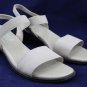 MUNRO AMERICAN BEIGE STRETCH/LEATHER SANDALS 7.5 N