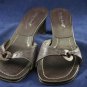 CHARLES DAVID WOMENS BRN LEATHER SLIDE SANDAL HEELS 8 M