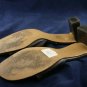 CHARLES DAVID WOMENS BRN LEATHER SLIDE SANDAL HEELS 8 M