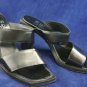 JOAN & DAVID WOMENS BLACK LEATHER HIGH HEEL SANDALS 6.5