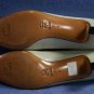 EVINS WOMENS BONE LEATHER MID HEEL PUMPS 7 B