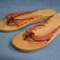 GAP JELLY STRAPPY LEATHER THONG SANDALS 9 M MINT