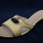 COLE HAAN RESORT BEIGE LILAC LEATHER SLIDE SANDAL 10 B