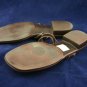 ETIENNE AIGNER CHANGE BROWN LEATHER THONG SANDAL 7 M