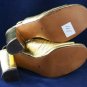 VTG 1960'S GAROLINI WOMENS GOLD LEATHER PLATFORMS 5 M