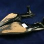ANN TAYLOR WOMENS BLACK LEATHER SLINGBACK PUMPS 8.5 M