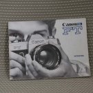 CANON ORIGINAL 1960's FT USER OWNERS MANUAL MINT- B297