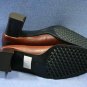 AEROSOLES WOMENS BROWN LEATHER MID HEEL PUMPS 6 B NEW