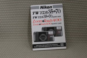 NIKON TW ZOOM 35-70 INSTUCTION BOOK OWNERS MANUAL B292