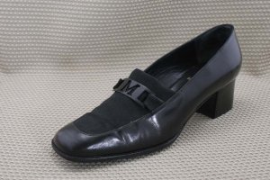 BRUNO MAGLI WOMENS BLK LEATHER LOAFERS 38.5/8 M EX+