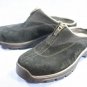 TEVA WOMENS BLACK SUEDE LEATHER CLOGS SHOES 6 M
