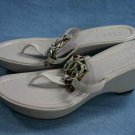 FRANCO SARTO LILAC PURPLE WEDGE THONG SANDALS 9 M NEW