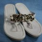 FRANCO SARTO LILAC PURPLE WEDGE THONG SANDALS 9 M NEW