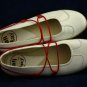 ALL DAY WOMENS WHITE & RED MARY JANE SHOES FLATS 41/10