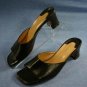 ANN TAYLOR BROWN LIZARD LEATHER SLIDE HEELS SHOE 7 M