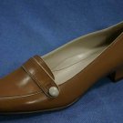 EASY SPIRIT CAMEL LEATHER LOAFERS FLAT SHOES 6 B NEW