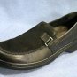 CLARKS BLACK LEATHER & SUEDE LOAFERS CLOGS SHOES 7.5 N