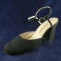 MARTINEZ VALERO BLK FABRIC ANKLE STRAP PUMPS 10 B MINT