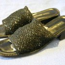 VIA SPIGA BLACK STRETCH CROCHET MULES SHOES 8.5 N