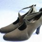 ANN TAYLOR BLACK X-STRAP EVENING PUMPS HEELS 7.5 M NEW