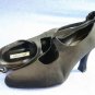 ANN TAYLOR BLACK X-STRAP EVENING PUMPS HEELS 7.5 M NEW