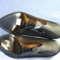 ANN TAYLOR BLACK X-STRAP EVENING PUMPS HEELS 7.5 M NEW