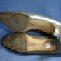 AMALFI WOMENS TAUPE LEATHER MID-HEEL PUMPS SHOE 8 B EUC