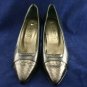 PALOMA BLACK LEATHER & SNAKESKIN PUMPS SIZE 8.5 AA NEW