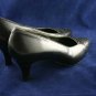 PALOMA BLACK LEATHER & SNAKESKIN PUMPS SIZE 8.5 AA NEW