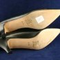 PALOMA BLACK LEATHER & SNAKESKIN PUMPS SIZE 8.5 AA NEW