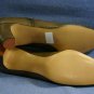 VINTAGE 50'S GAYMODE KHAKI LEATHER PUMPS 8.5 C NEW NOS