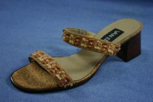 VAN ELI WOMENS CORK STRAPPY SLIDE SANDAL 8 M NEW