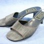 STONE RIDGE BY ALDO DENIM MID HEEL SLIDES 38/7 M NEW