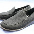HAROLD POWELL DESIGNER BLACK WOOL WEDGE LOAFERS 7.5 B