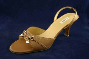 ALFANI MOCHA LEATHER OPEN TOE SLINGBACK PUMPS 8 M MINT