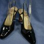 BOB ELLIS WOMENS BLACK LEATHER SLINGBACK PUMPS 8 M