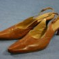 KENNETH COLE WOMENS BROWN LEATHER SLINGBACK PUMPS 6 M