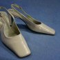 ENZO ANGIOLINI BONE LEATHER SLINGBACK PUMPS 7 M MINT