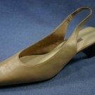 EASY SPIRIT WOMENS BEIGE LEATHER SLINGBACK PUMPS 9.5 AA