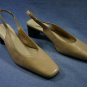 EASY SPIRIT WOMENS BEIGE LEATHER SLINGBACK PUMPS 9.5 AA