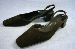 Coldwater Creek Back suede Slingback mid-heel 7 M