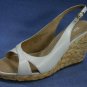 BP NORDSTROM WHITE LEATHER WEDGE SLINGBACKS 10 M NEW