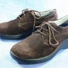 NINE WEST BROWN SUEDE LEATHER OXFORDS SHOES 5.5 M