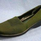 NATURALIZER GREEN FABRIC WEDGE SHOES LOAFERS 8 W MINT