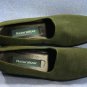 NATURALIZER GREEN FABRIC WEDGE SHOES LOAFERS 8 W MINT
