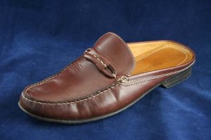 COLE HAAN WOMENS BRN LEATHER MULES LOAFERS 8 B EUC