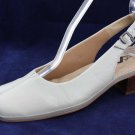 SOFT WALK WOMENS BEIGE LEATHER SLINGBACK PUMPS 7.5 M